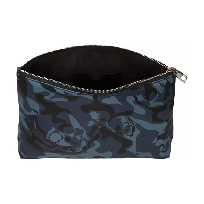 Alexander McQueen Fabric Clutch Men's Blue-2