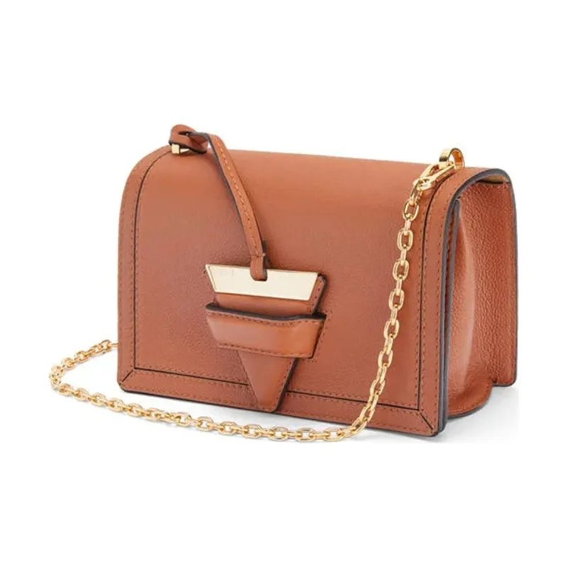 LOEWE Barcelona Soft Grained Calfskin Messenger Bag Handheld Shoulder Bag Crossbody Bag Women's Tan-2