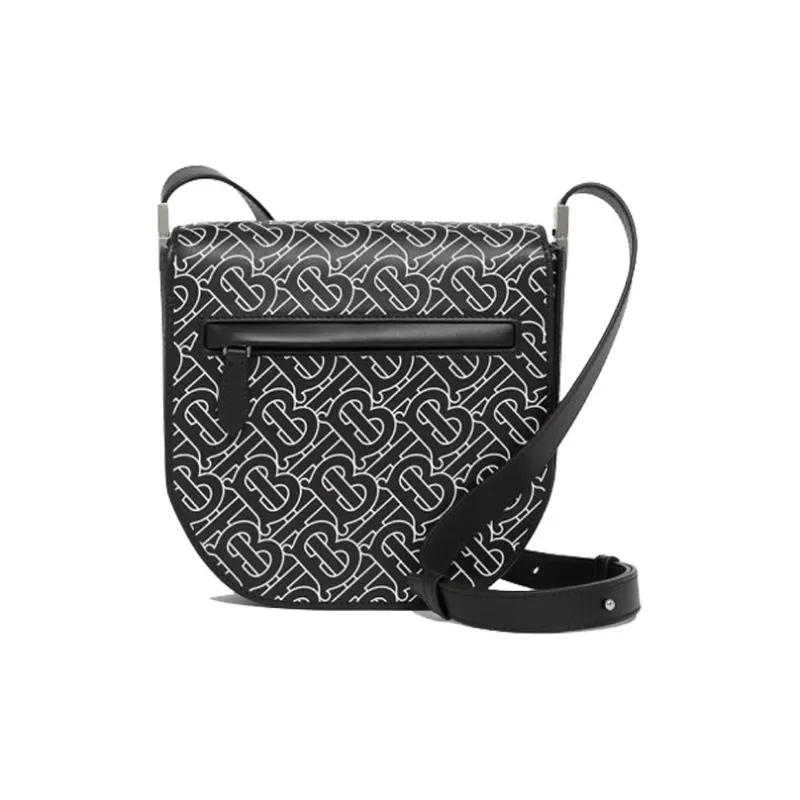 Burberry Leather Shoulder Bag, Crossbody Bag Mini Men's Black/White-0