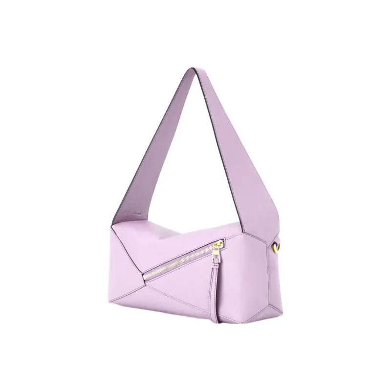 LOEWE Puzzle Hobo Bag In Nappa Calfskin Bloom Orchid-3