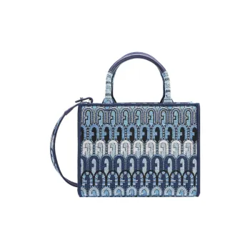 Furla Fabric Crossbody Handbag, Shoulder Bag Mini Women's Denim Blue