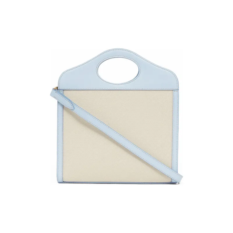 Burberry Horseferry Print Pocket Bag Mini White/Blue-3