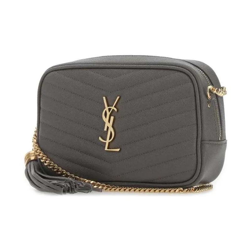 SAINT LAURENT LOU Calfskin Camera Bag Shoulder Bag Crossbody Bag Mini Women's Mist White-1