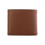COACH Compact Leather Card Clip Wallets Men's Brown