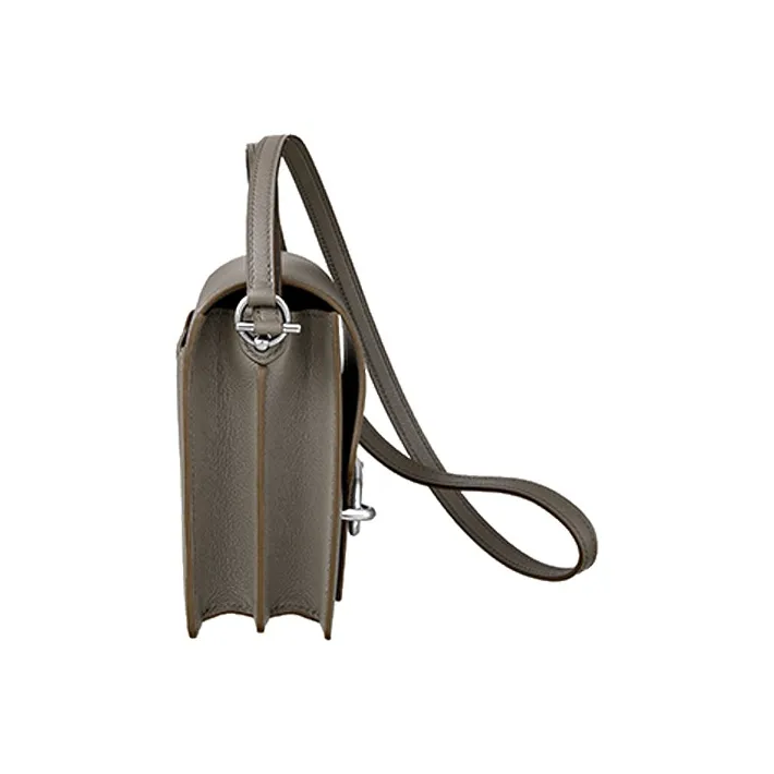 HERMES Roulis Evercolor Leather Nose Bag, Crossbody Bag, Shoulder Bag Mini Women's 8F Gris ÉTain Tin Gray-1