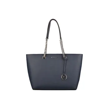 MICHAEL KORS Shania Leather Totes Handbags Women's Navy