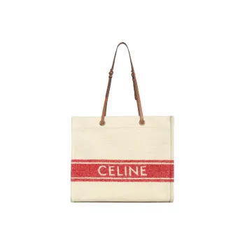 CELINE Fabric With Cow Leather Tote Bag, Shopping Bag, Handbag, Shoulder Bag Women's