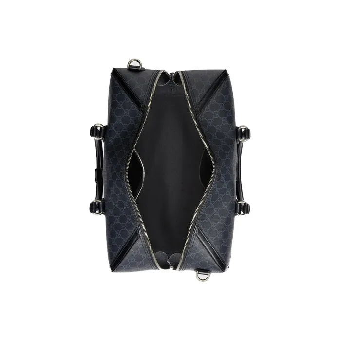 GUCCI Canvas Patchwork Leather Travel Bags Shoulder Bag Crossbody Bag Handbag Regular Men's Black-6