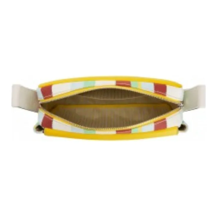 LOEWE Military Calfskin With Canvas Messenger Bag Shoulder Bag Crossbody Bag Women's Yellow/Multicolor-2