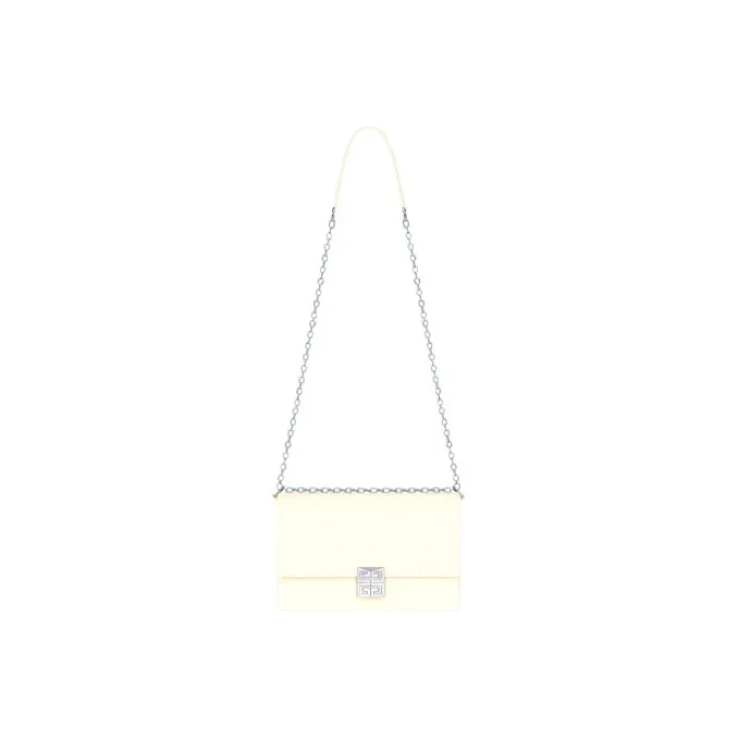 GIVENCHY 4G Cow Leather Shoulder Bag Crossbody Bag Medium Size Women's Ivory White-1