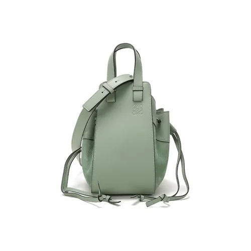 LOEWE Hammock Leather Hammock Bag Shoulder Bag Crossbody Bag Handbag Small Size Women's Light Green