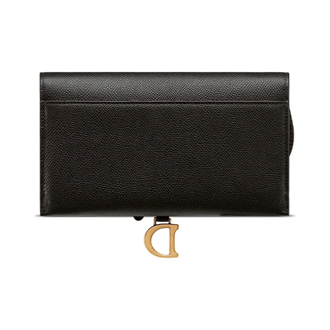 DIOR Saddle Grain Calfskin Combo Bag, Saddle Bag, Clutch, One Shoulder Crossbody, Card Holder, Wallet Women's Black-2