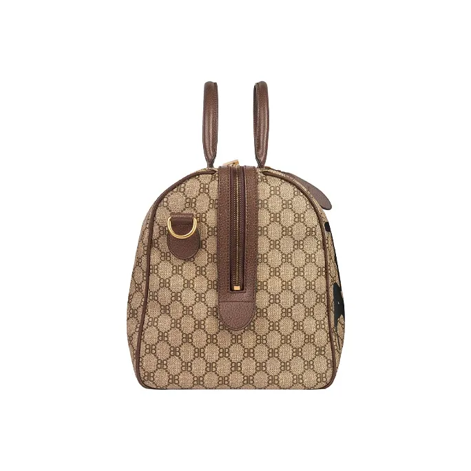 Balenciaga GUCCI Collaboration Coated Canvas Handbag Travel Bag Unisex-1