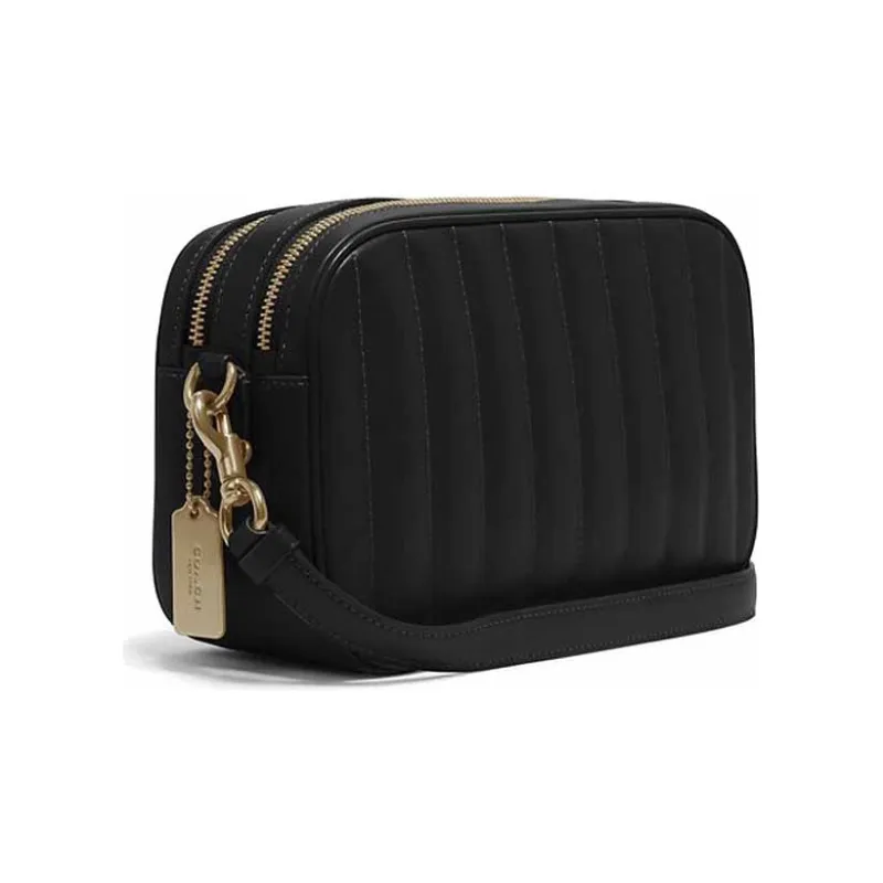 COACH Jes Leather Camera Bag Shoulder Bag Crossbody Bag Medium Size Women's Black-1