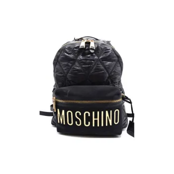 MOSCHINO Artificial Leather Backpack Unisex Black