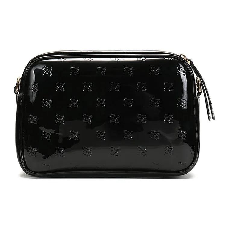 FENDI Patent Leather Camera Bag Chain Crossbody Bag Shoulder Bag Women's Black-3