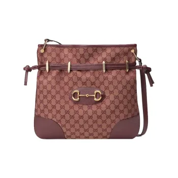 GUCCI Horsebit 1955 Canvas Canvas Bag Crossbody Bag Shoulder Bag Women's Burgundy