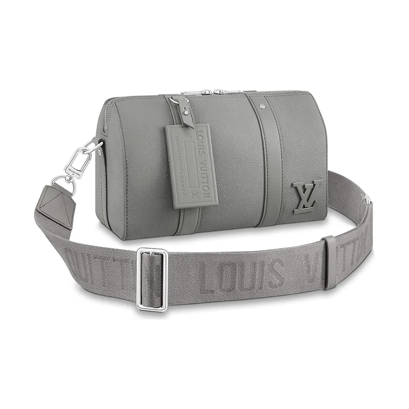 LOUIS VUITTON Aerogram Leather Monkey Bag, Shoulder Bag, Crossbody Bag Regular Unisex Gray-0