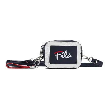 FILA Polyurethane Chain Bag, Crossbody Bag, Shoulder Bag, Handbag Regular Women's Navy Blue