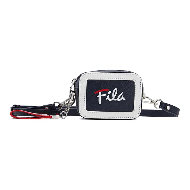 FILA Polyurethane Chain Bag, Crossbody Bag, Shoulder Bag, Handbag Regular Women's Navy Blue-0