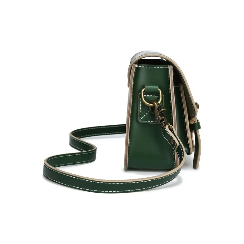 Zatchels Microfiber Synthetic Leather Satchel Bag Messenger Bag Crossbody Bag Shoulder Bag Regular Women's Green-3