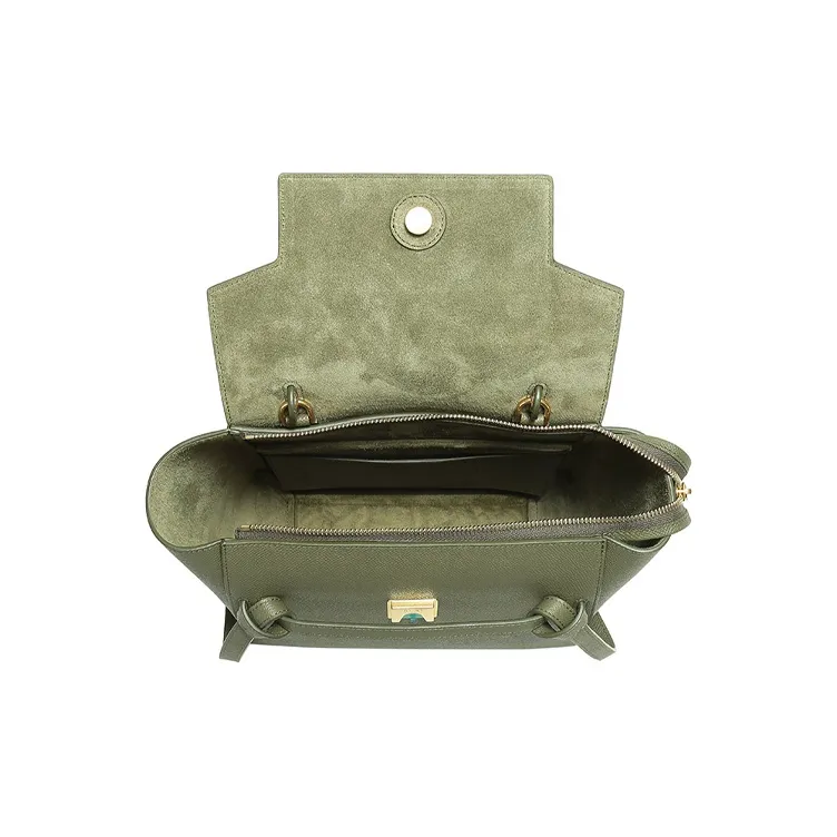 CELINE Belt Grained Calfskin Catfish Bag Handbag One Shoulder Handbag Crossbody Bag Micro Women's Khaki Green-5