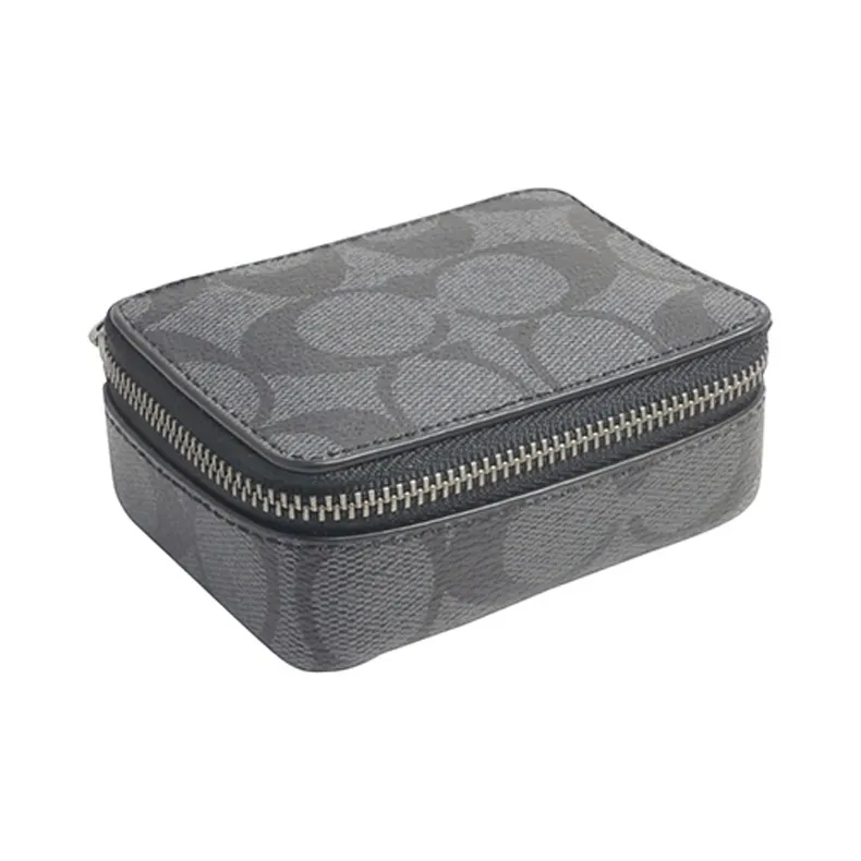 COACH Jewelry Box Makeup Bags Black Gray Color-1