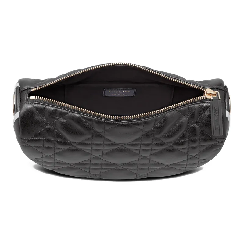 DIOR Vibe Sheepskin HOBO Bag, Shoulder Handbag Medium Size Women's Black-2