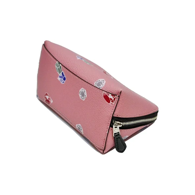 COACH Disney Snow White, Collaboration Canvas Clutch Makeup Bag Trumpets Women's Tulip Pink-1
