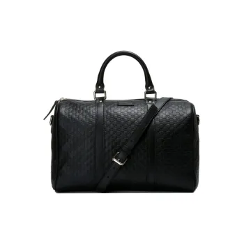 GUCCI Cow Leather Boston Bag, Shoulder Bag, Crossbody Bag, Handbag, Travel Bag Women's Black