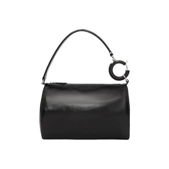 Burberry Calfskin Rhombi Bag, Shoulder Bag Trumpets Women's Black-0