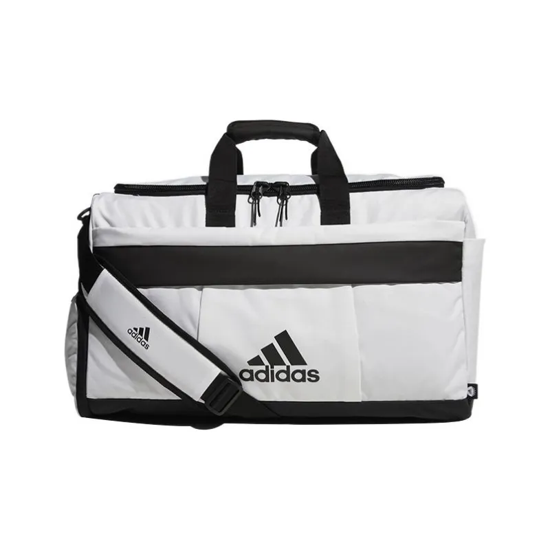 Adidas Polyester Luggage Bag Handbag Shoulder Bag Crossbody Bag Travel Bag Gym Bag Unisex Gray White-0