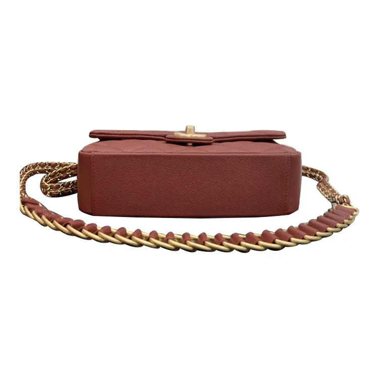 CHANEL Classic Flap CF Coin Collection Calfskin Gold Coin Bag, Shoulder Bag, Crossbody Bag Trumpets Women's Red-2