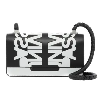 Burberry Cow Leather Small Square Bag Shoulder Bag Crossbody Bag Men's Black/White