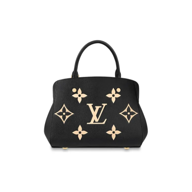 LOUIS VUITTON Montaigne Cow Leather Monsta Bag Crossbody Handbag Shoulder Bag Regular Women's Black/Ecru-2