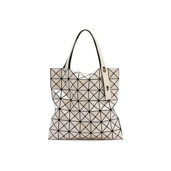ISSEY MIYAKE Prism PVC Tote Shopping Bag Laptop Bag One Shoulder Handbag Unisex Beige