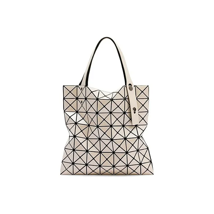 ISSEY MIYAKE Prism PVC Tote Shopping Bag Laptop Bag One Shoulder Handbag Unisex Beige-0