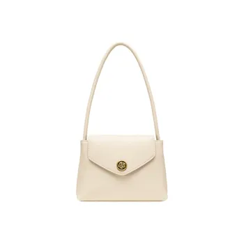 VANESSA HOGAN Cow Leather Handbag, Shoulder Bag Regular Women's Ecru