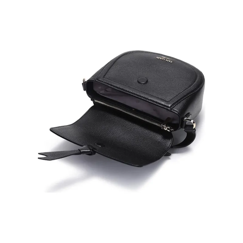 Kate Spade Knott Cow Leather Saddle Bag Crossbody Shoulder Bag Medium Size Women's Black-5
