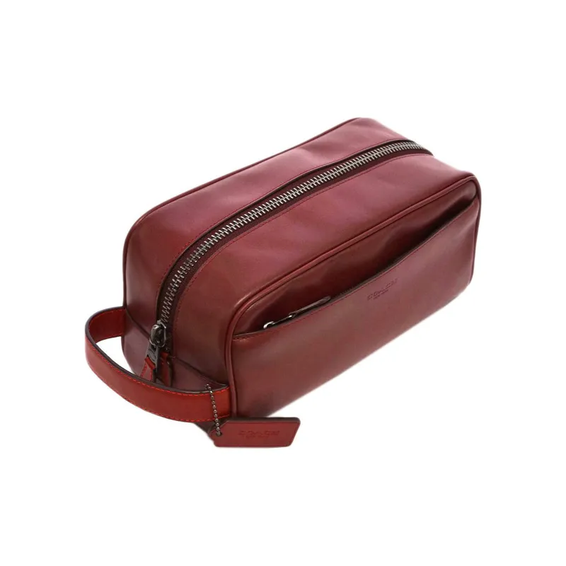 COACH Kitt Makeup Bags Red Brown-1