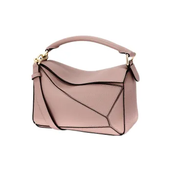 LOEWE Puzzle Soft Grain Calfskin Shoulder Bag, Crossbody Bag, Handbag Small Size Women's Pink