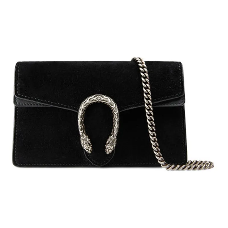 GUCCI Dionysus Suede Chain Crossbody Bag Shoulder Bag Women's Black-0