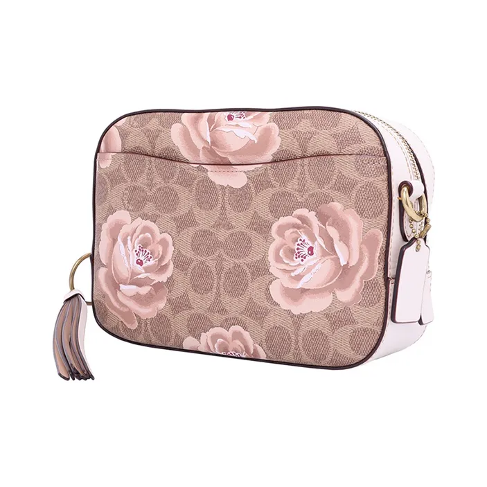 COACH Camera Coated Canvas Shoulder Bag, Crossbody Bag, Camera Bag Small Size Women's-1