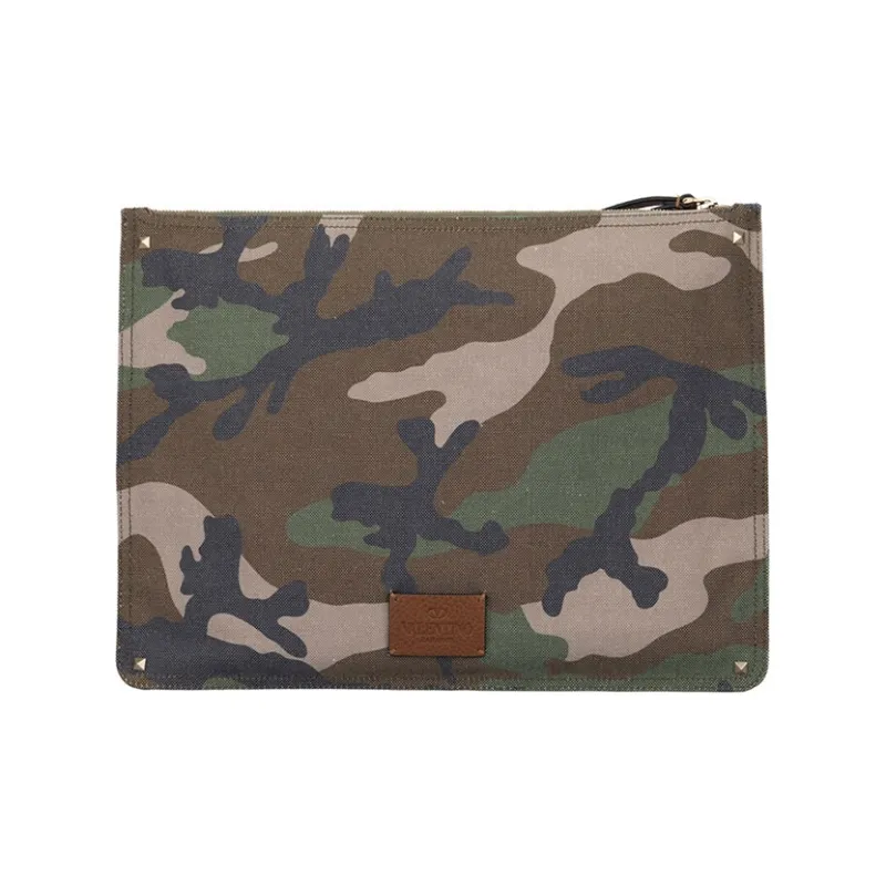 Valentino Cotton Handbag Clutches Men's Camouflage-1