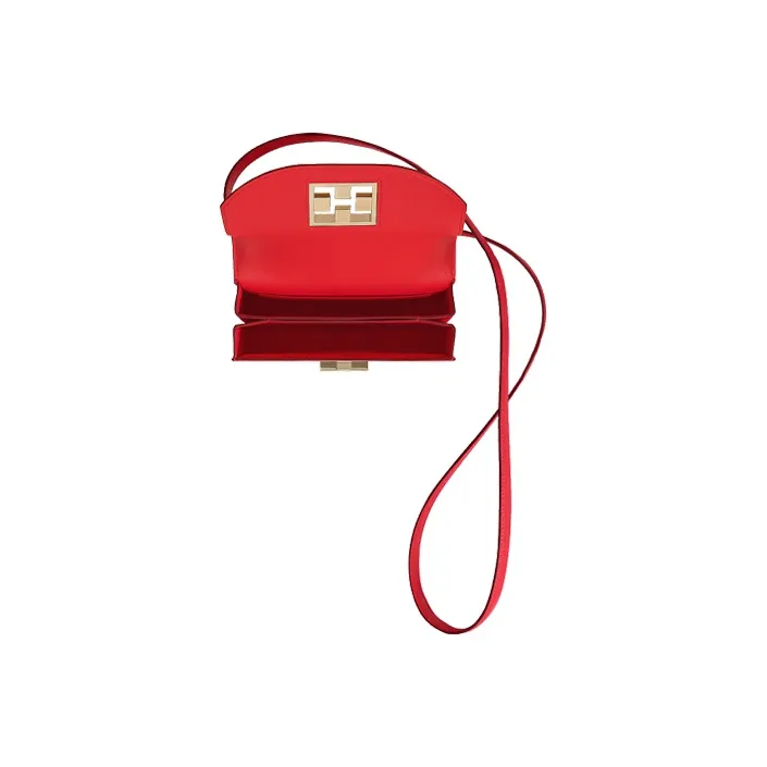 HERMES Mosaique Epsom Leather Shoulder Bag Women's Red-2