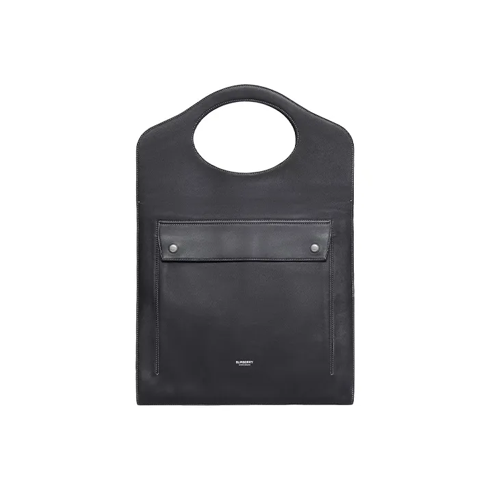 Burberry Pocket Bag Nylon Thread Small Leather Tote Portable Crossbody Bag Shoulder Bag Women's Black-1