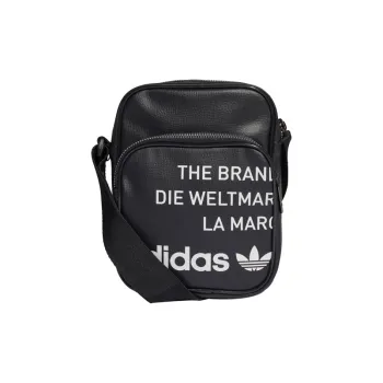 Adidas Originals Leather Crossbody Bag, Small Square Bag, Shoulder Bag Unisex Black
