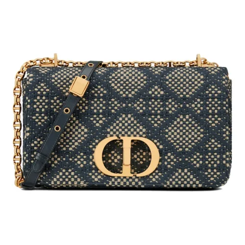 DIOR Caro Technology Canvas Shoulder Bag Canvas Bag Crossbody Bag Handbag Women's Blue