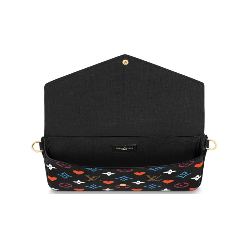 LOUIS VUITTON Felicie Pochette Game On Black-3