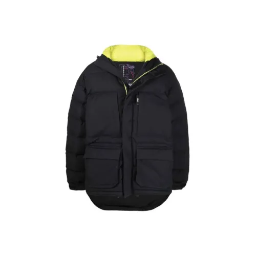 MSGM Parka Coats Men Navy Blue